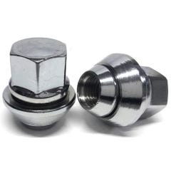 Tiryakiler Ford Connect/Fiesta/Focus/Mondeo/Courier Orjinal Çelik Jant Dacromet Pullu Nikelajlı Bijon Somunu M12X1.50X32mm 19AA Jant Somunları